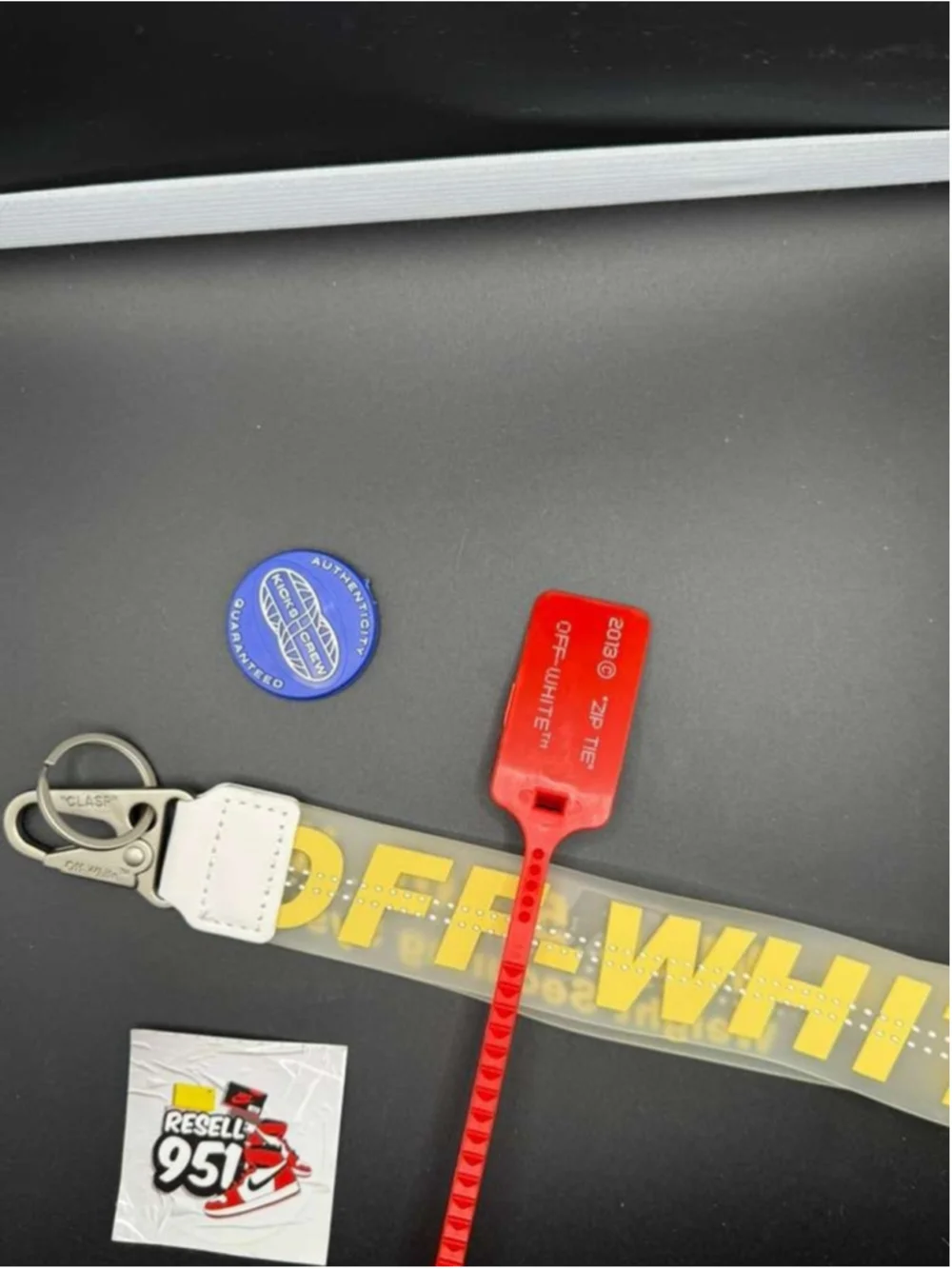 Original Off-White Virgil Abloh Industrial Lanyard Keychain Red 2013 Collectible
